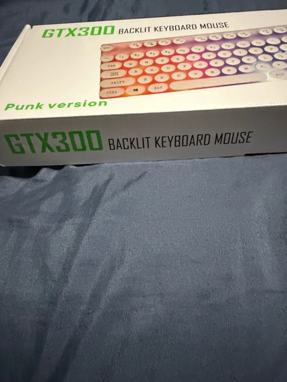 GTX300 Pink Rainbow Backlit Keyboard & Mouse Combo